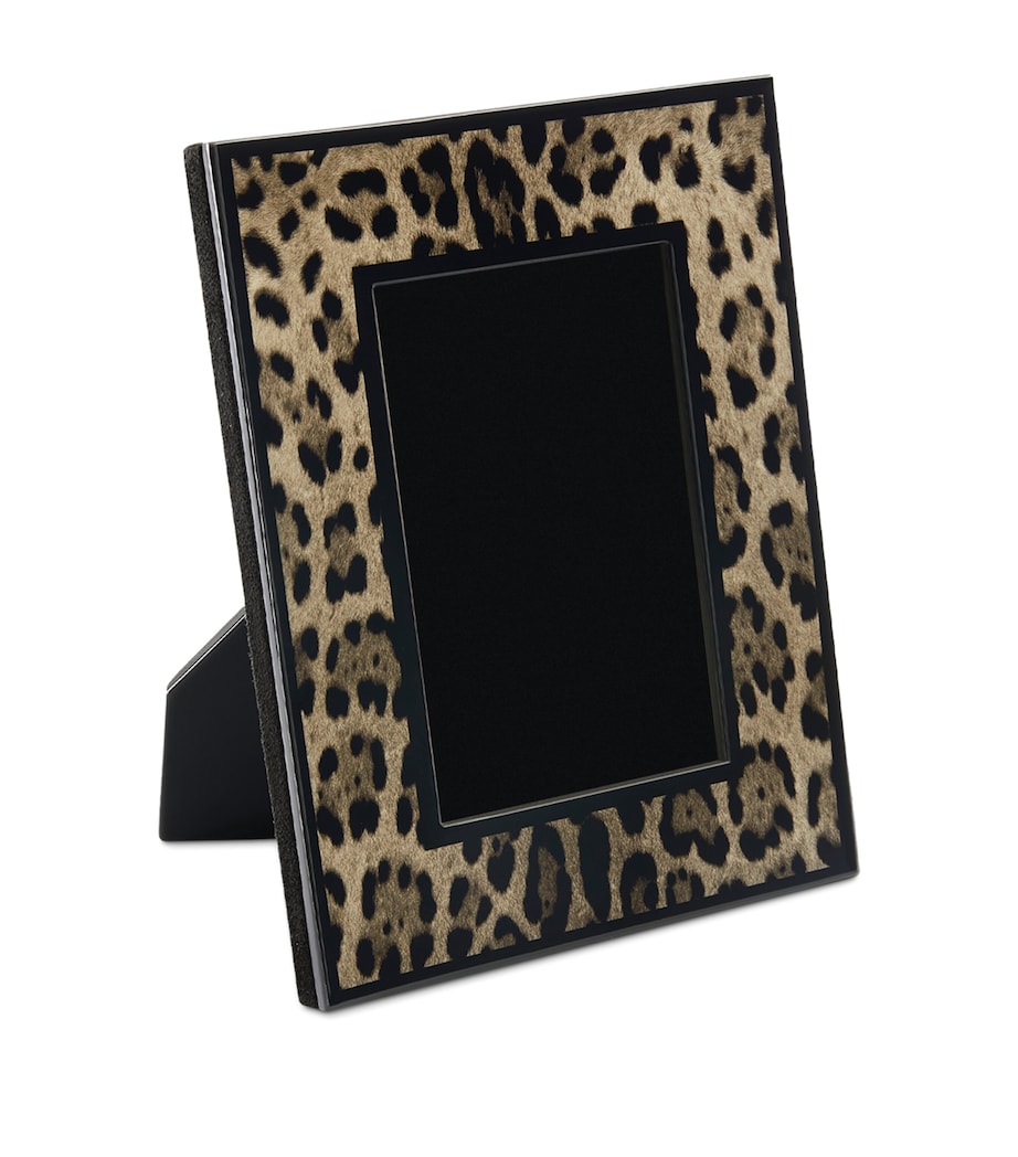 Dolce & Gabbana Casa Lacquered Wood Leopardo Photo Frame (8.7" x 6.7")