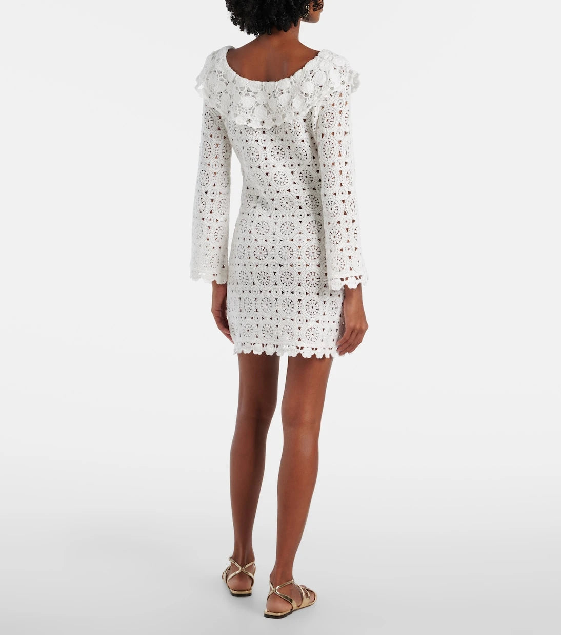 Rixo - Envalira cotton crochet minidress