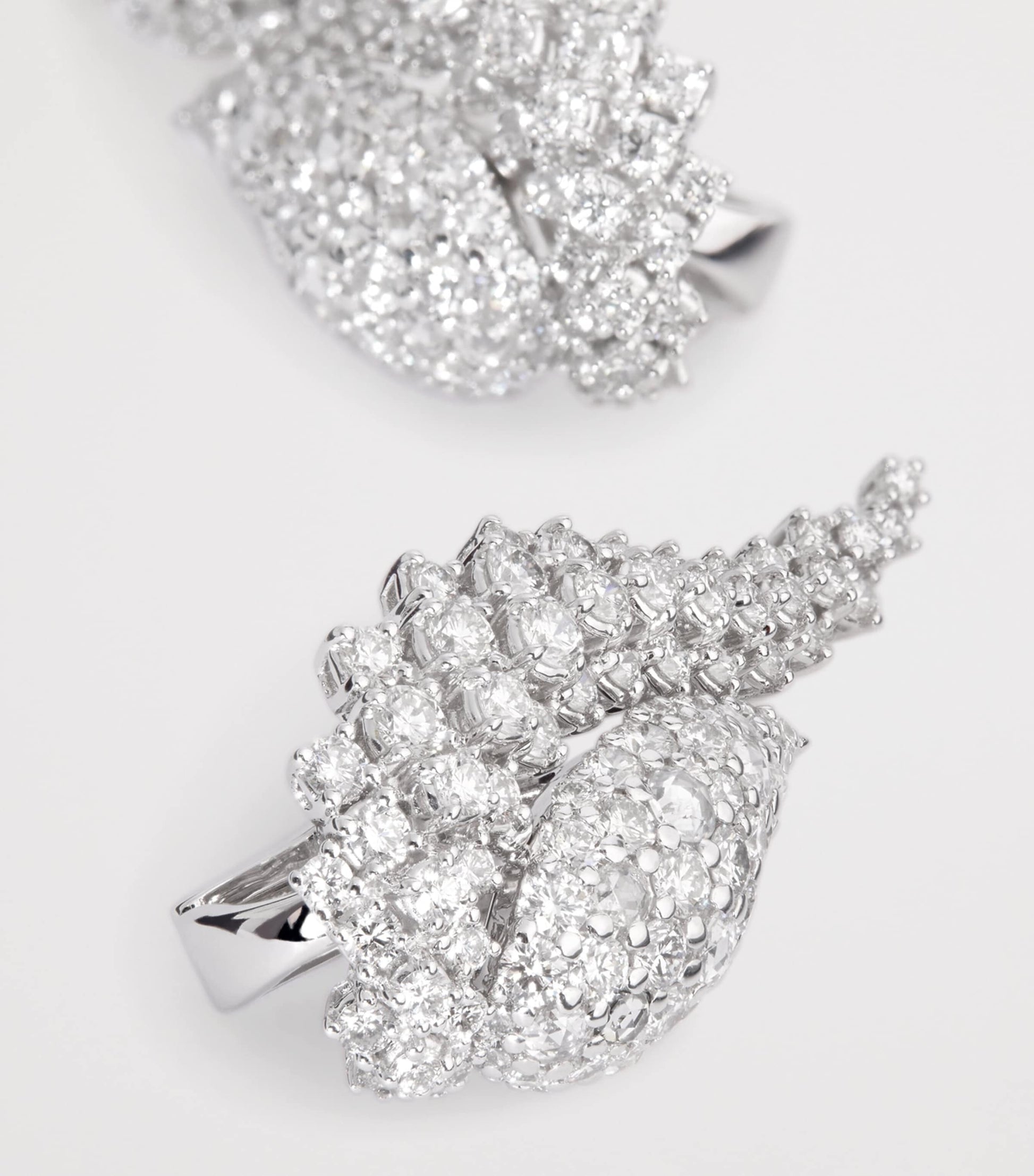 White Gold and Diamond Y-Couture State Stud Earrings