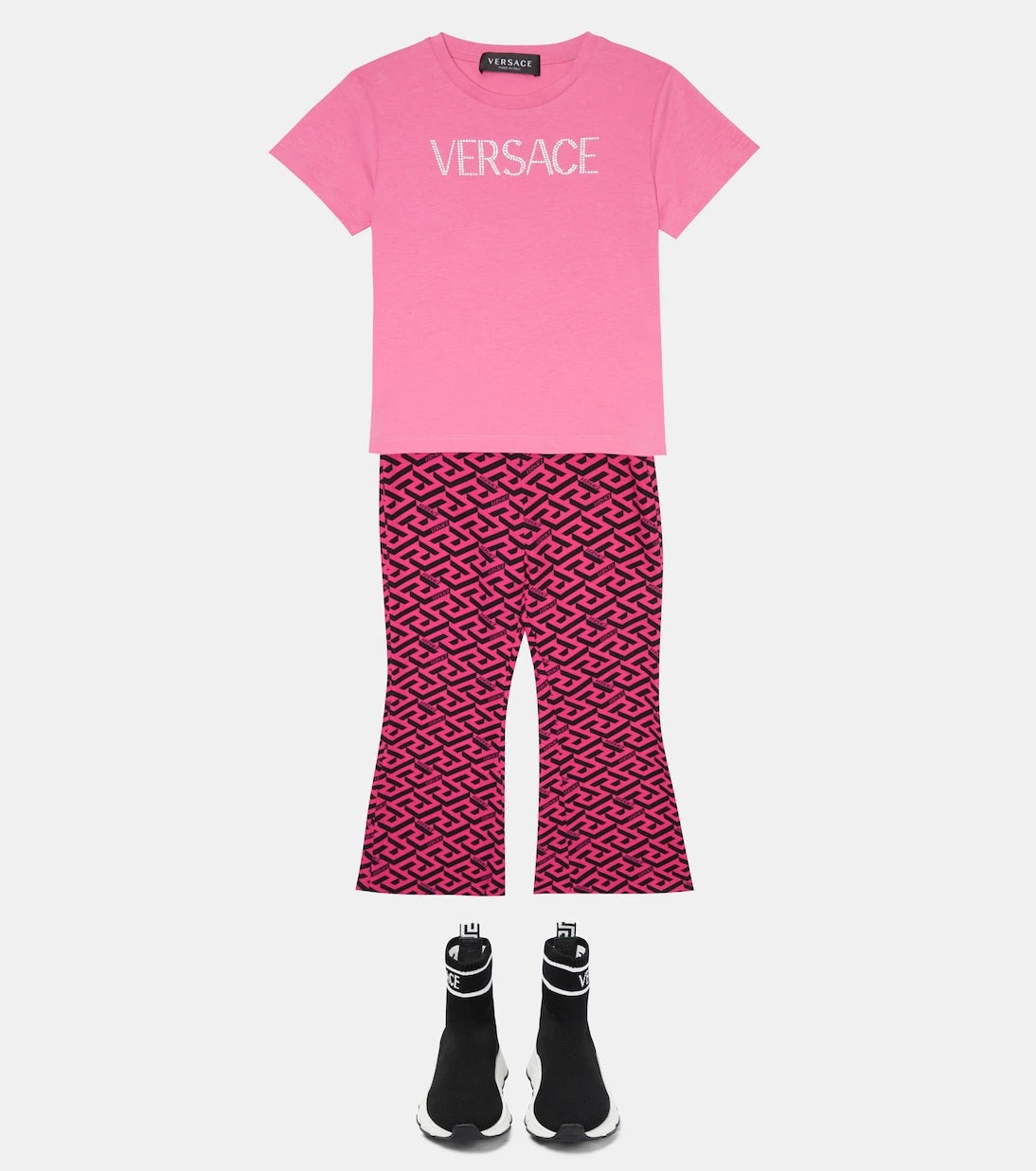 Versace Kids - Greca printed cady pants