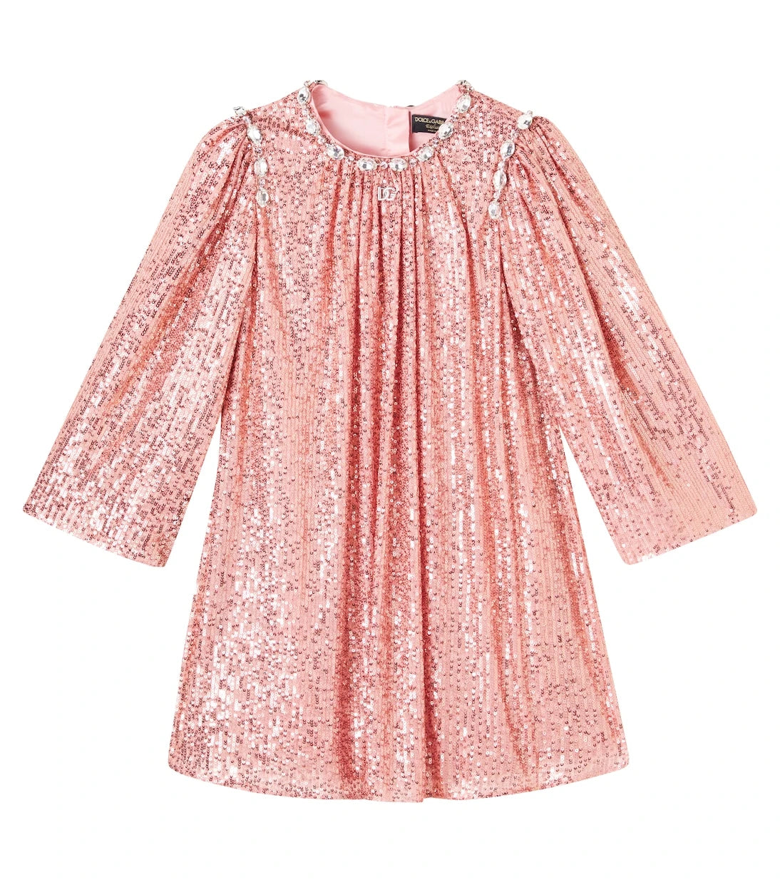 Dolce&Gabbana Kids - DG embellished sequined dress