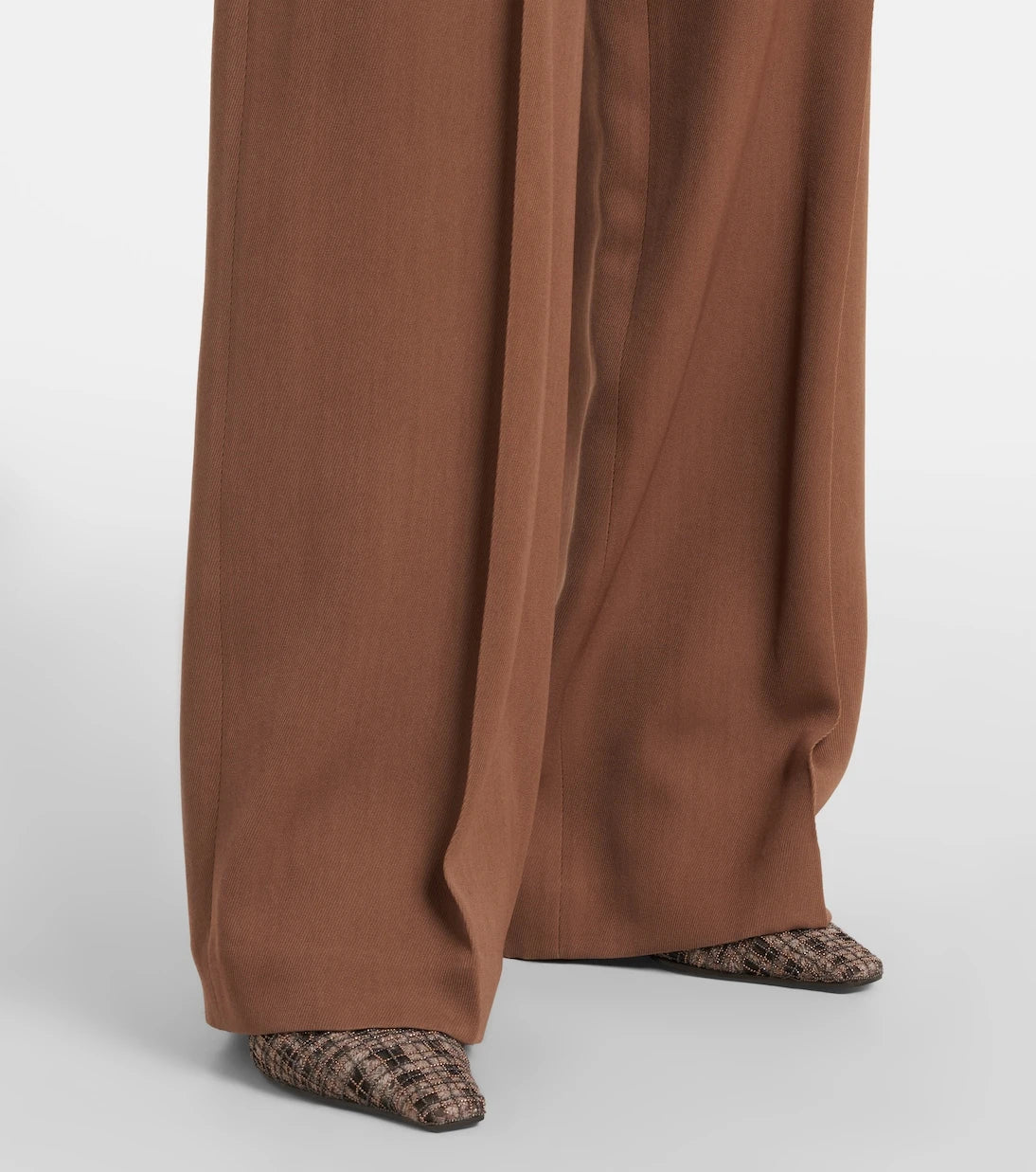Brunello Cucinelli - Monili pleated wool-blend wide-leg pants