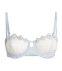 Blue Silk-Blend Chouchou Balconette Bra