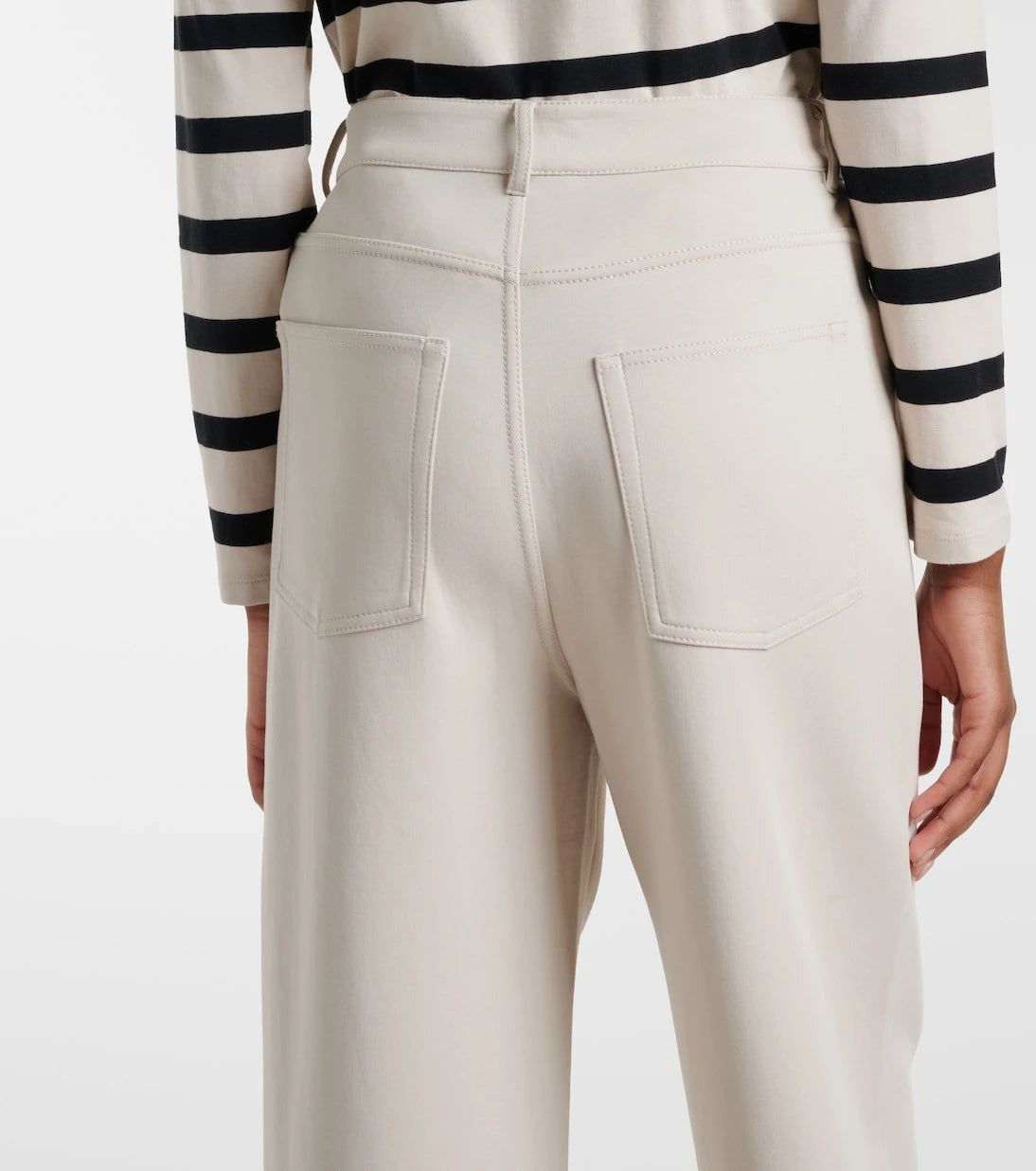 'S Max Mara - بنطلون بريوسو بقصة أرجل واسعة من مزيج القطن