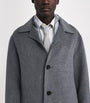 AMI Paris Black Wool-Cashmere Overcoat