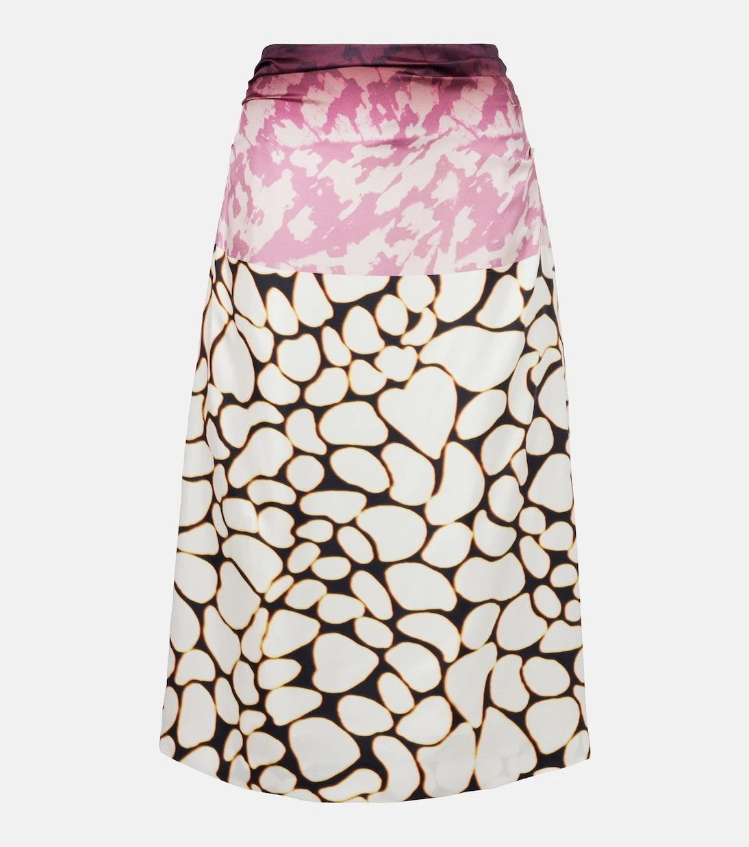 Dries Van Noten - Printed silk midi skirt