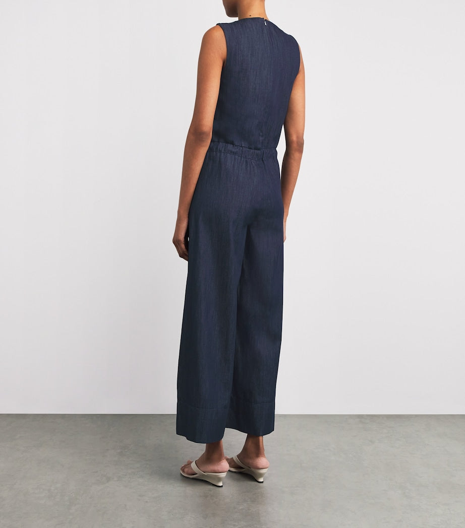 Max Mara Blue Denim Denise Jumpsuit