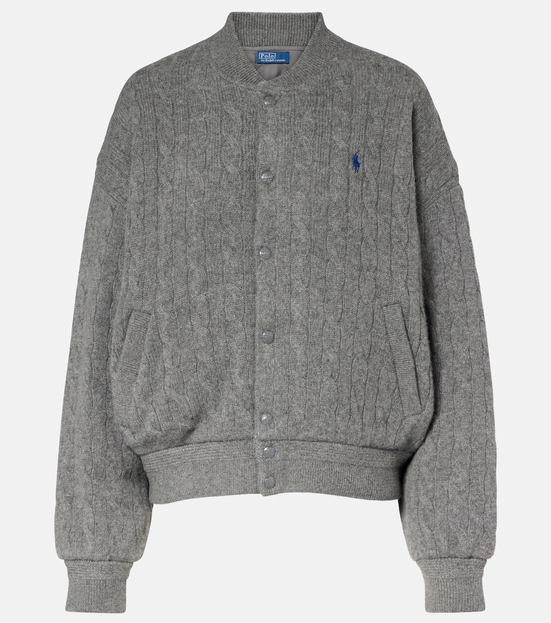 Polo Ralph Lauren - Cable-knit wool and cashmere bomber jacket