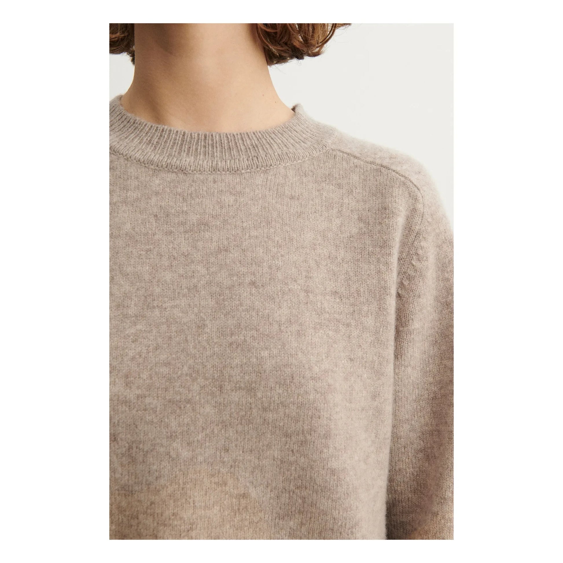 FUB - Wool Round Neck Sweater - Women's Collection | Beige