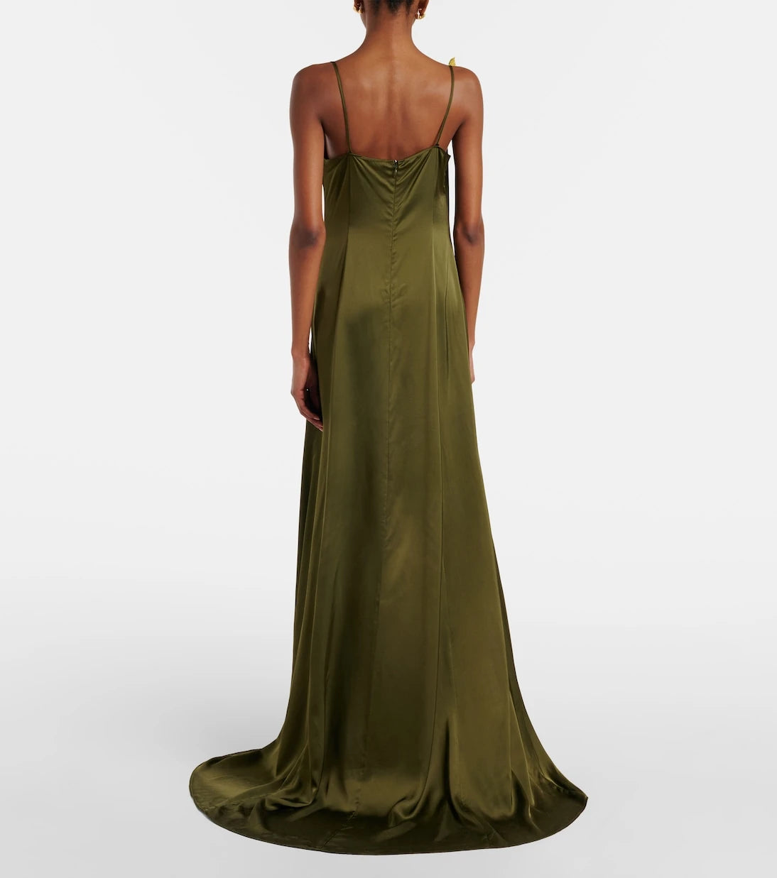 Blumarine - Appliqué satin gown