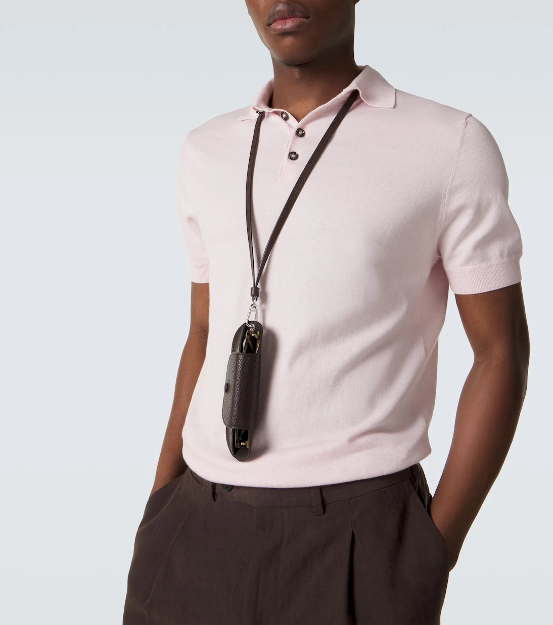 Allude - Cotton, silk, and cashmere polo shirt