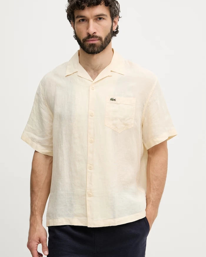 Lacoste erkek keten gömlek