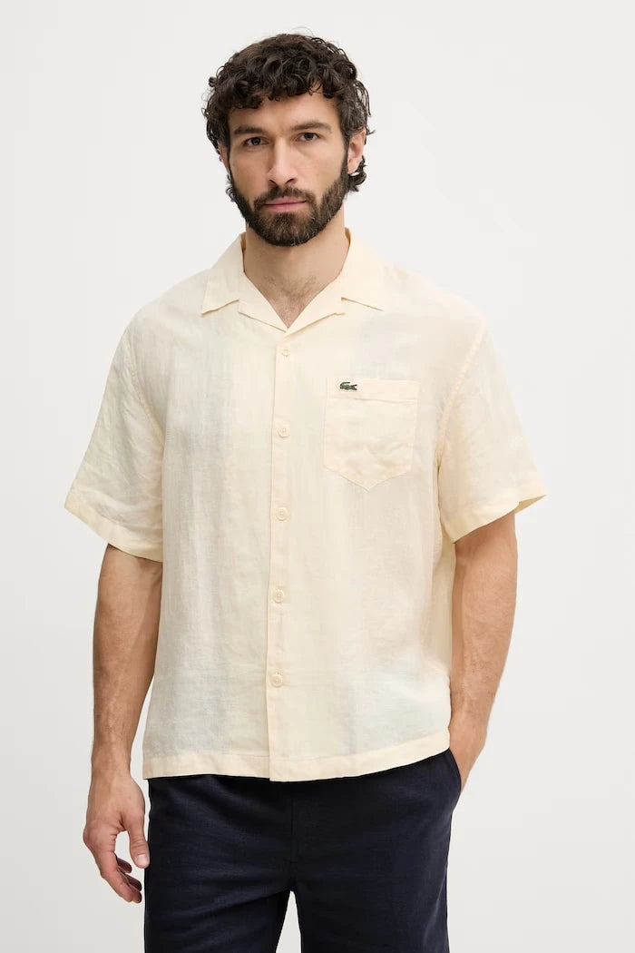 Lacoste erkek keten gömlek