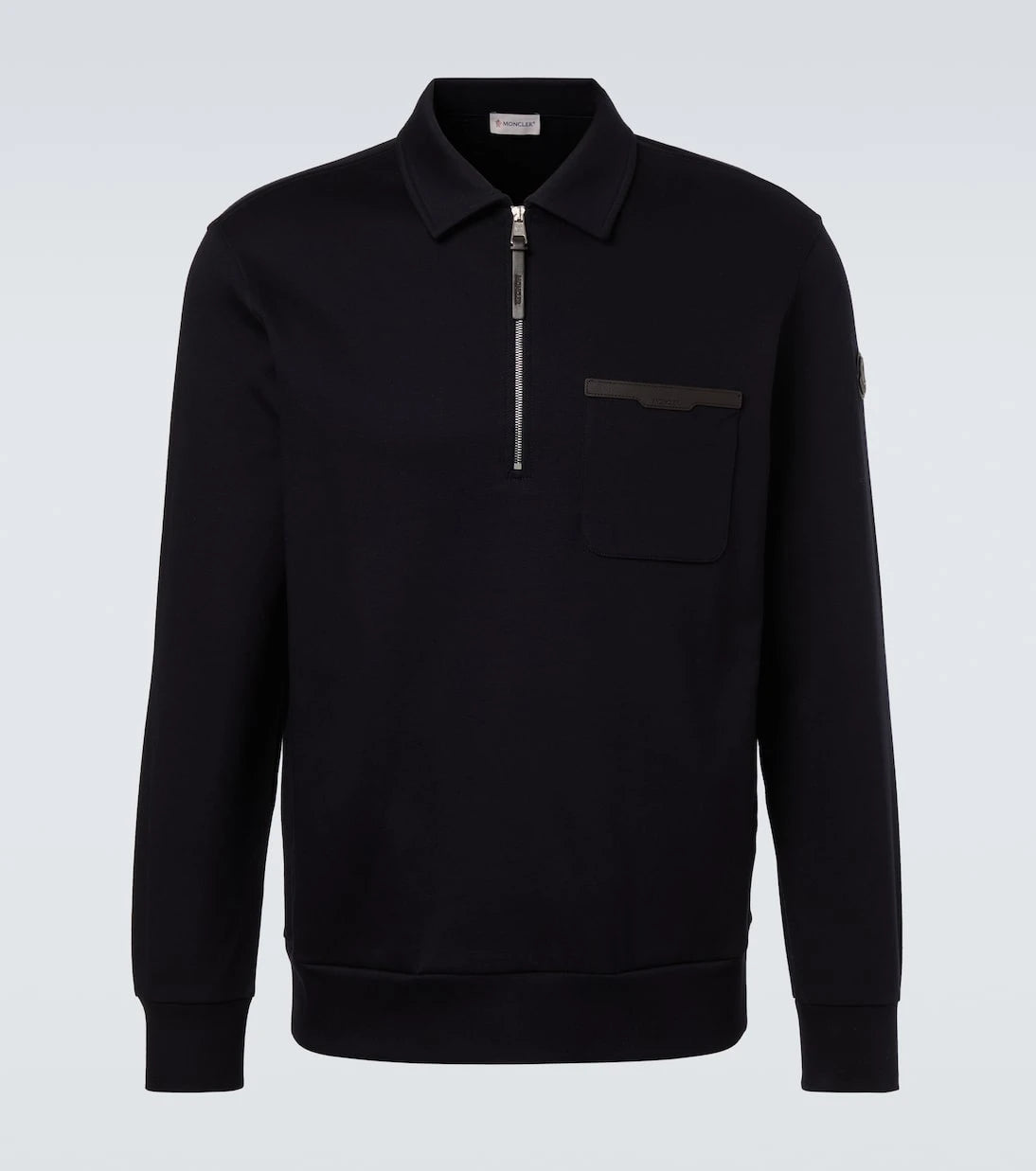 Moncler - Cotton-blend half-zip sweater