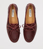 Bally Burgundy Leather Pathy Boat Shoes