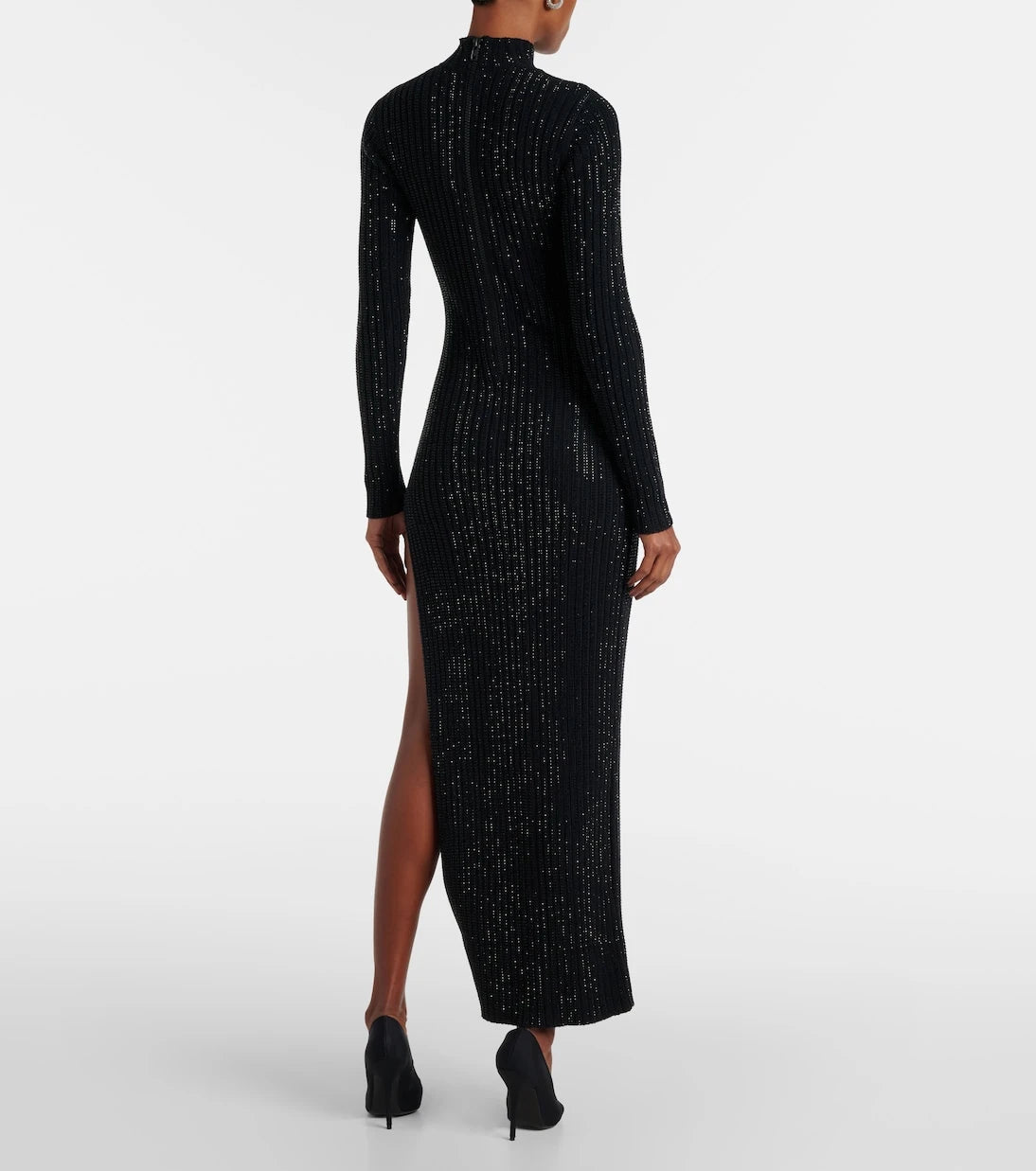 David Koma - Embellished knitted cotton midi dress