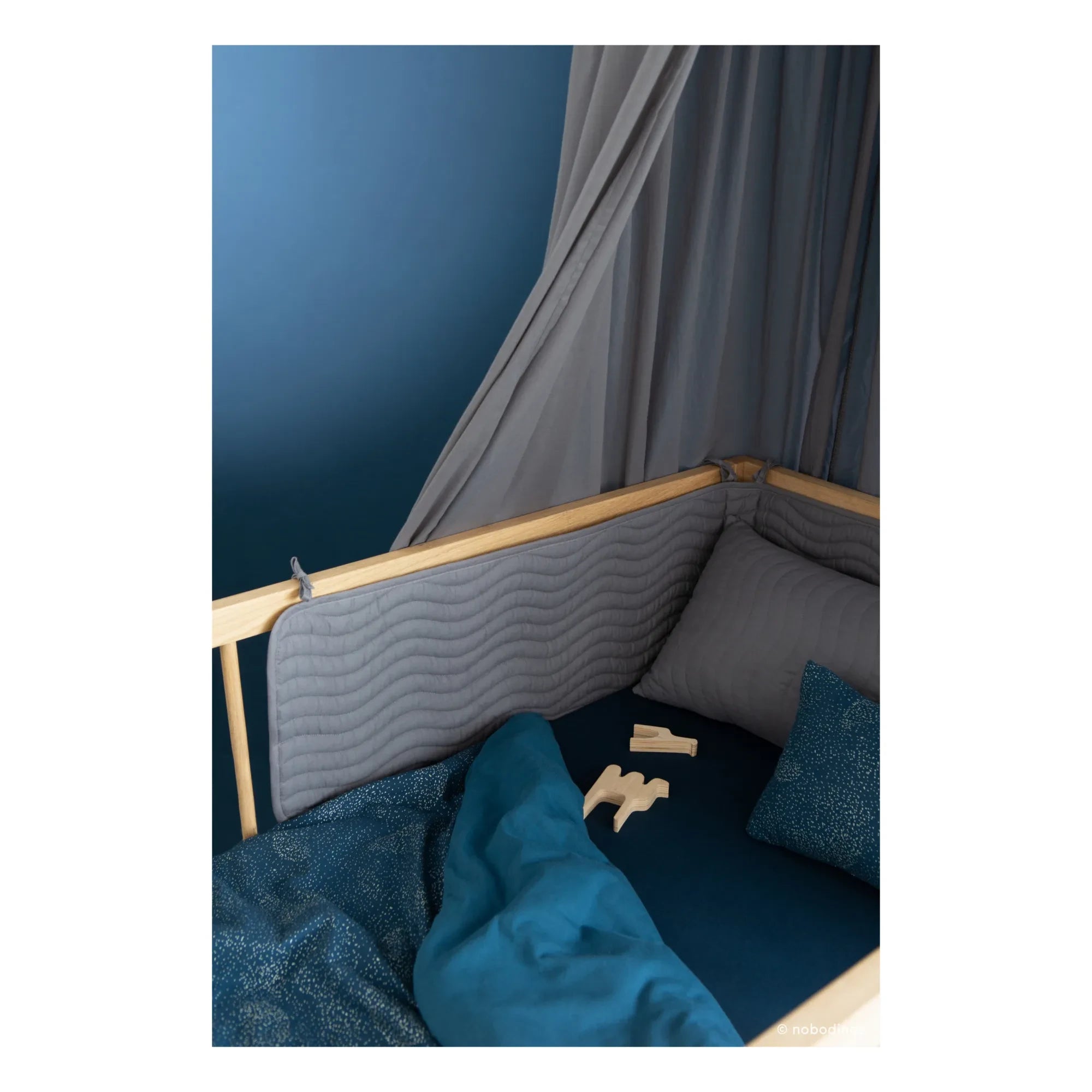 Nobodinoz - Alexandria Bed Bumper | Grey