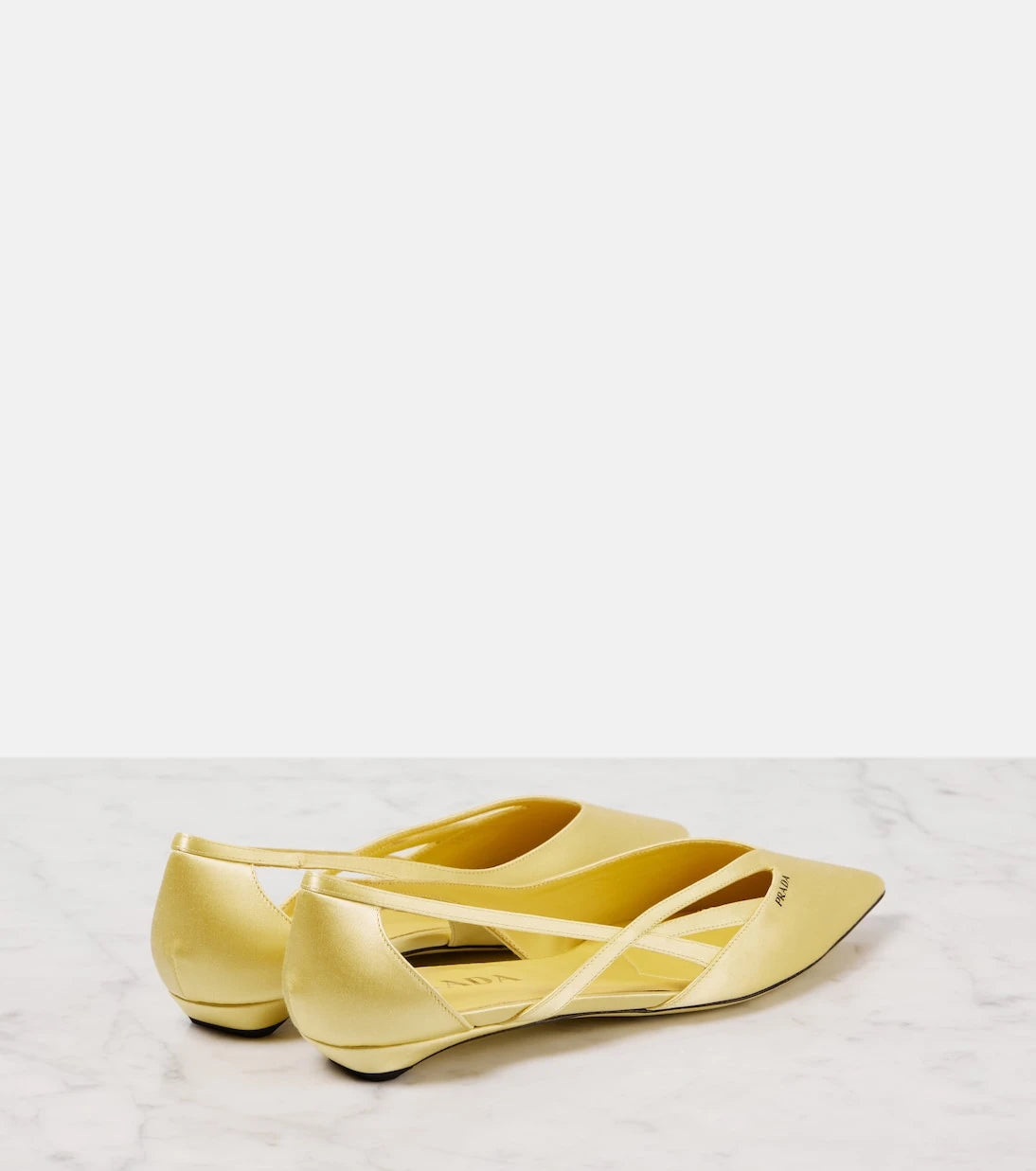 Prada - Logo satin ballet flats