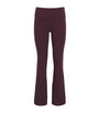 Skims Burgundy Cotton-Blend Jersey Foldover Trousers