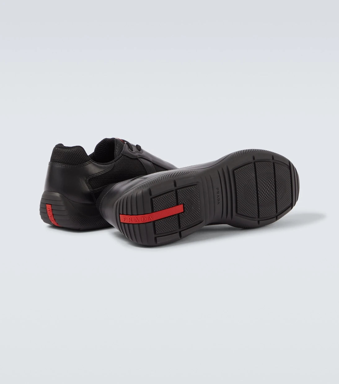 Prada - America's Cup leather-trimmed sneakers