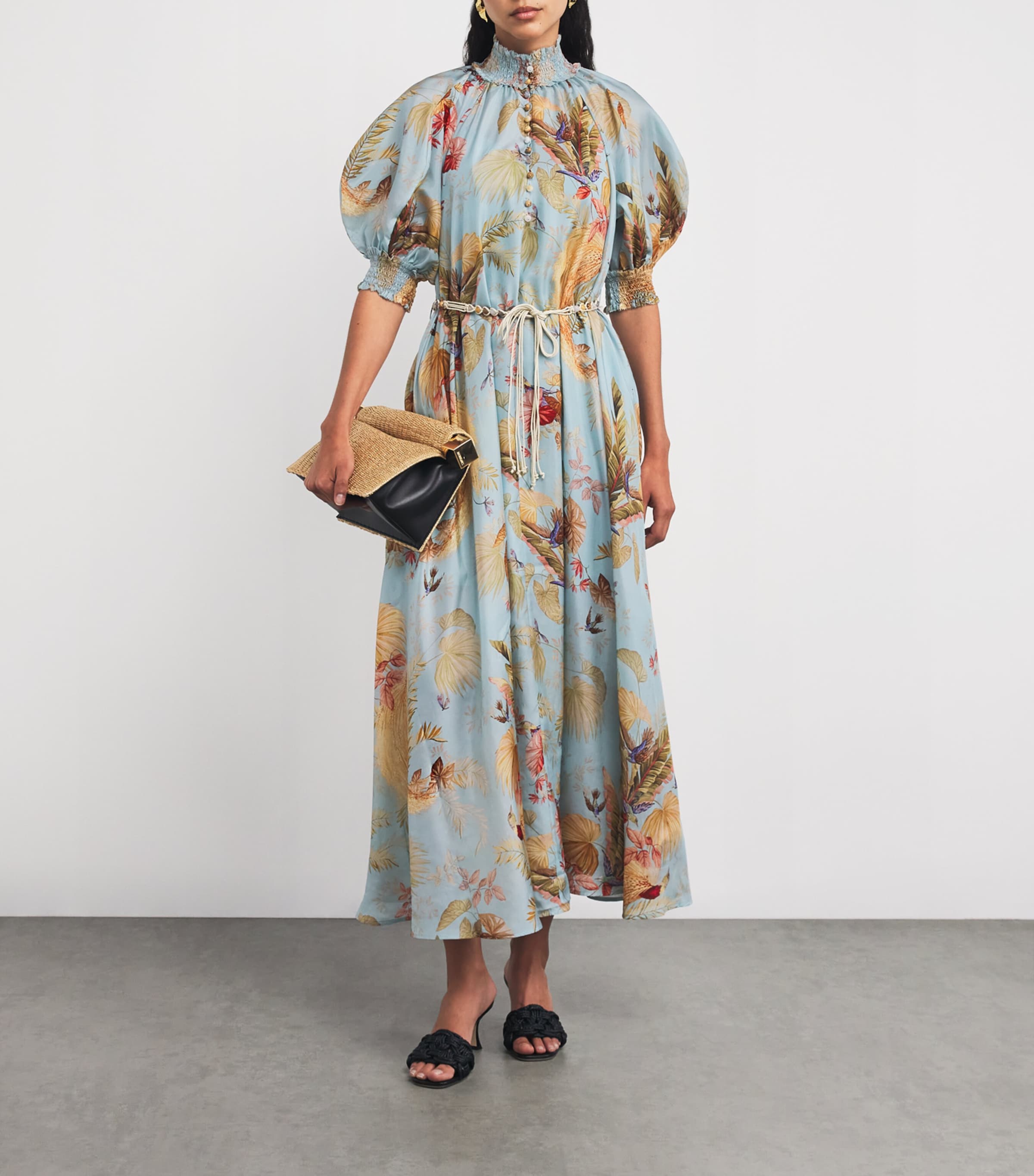 Silk Palm Ascension Maxi Dress