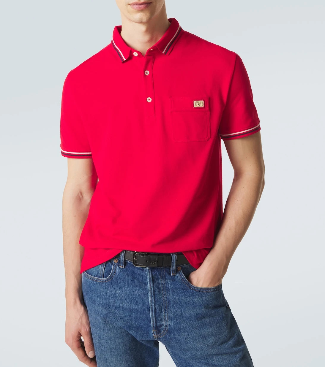 Valentino - Cotton piqué polo shirt