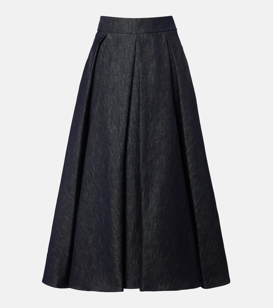 'S Max Mara - Pleated denim midi skirt