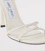 Jimmy Choo White Leo 1998 110 Leather Heeled Sandals