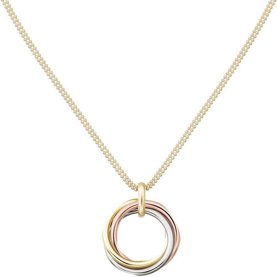 Medium Mixed Gold Trinity Necklace