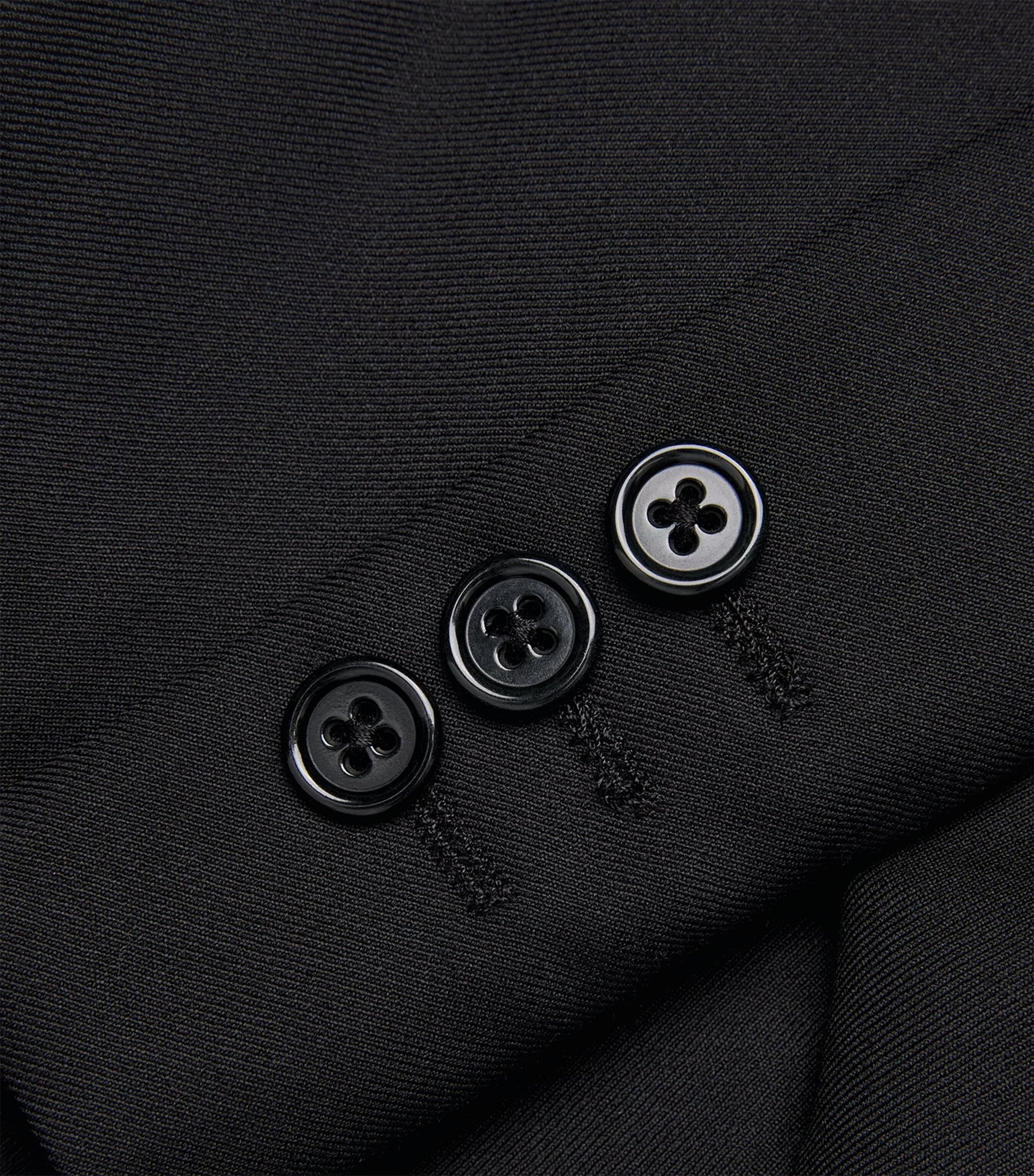 Emporio Armani Black Wool Single-Breasted Blazer