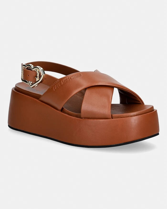 Love Moschino kadın deri sandalet