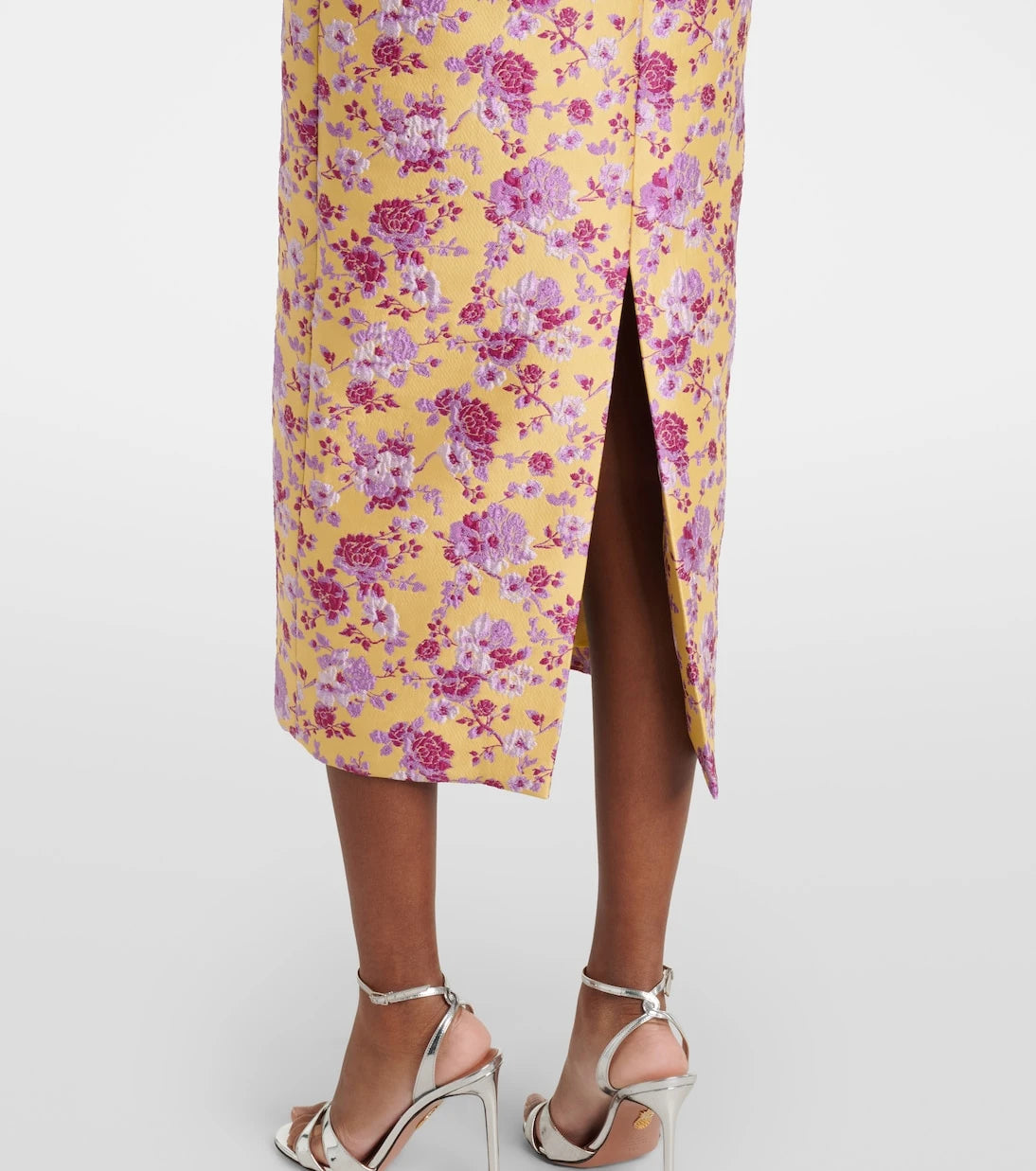 Markarian - Amara floral off-shoulder brocade midi dress