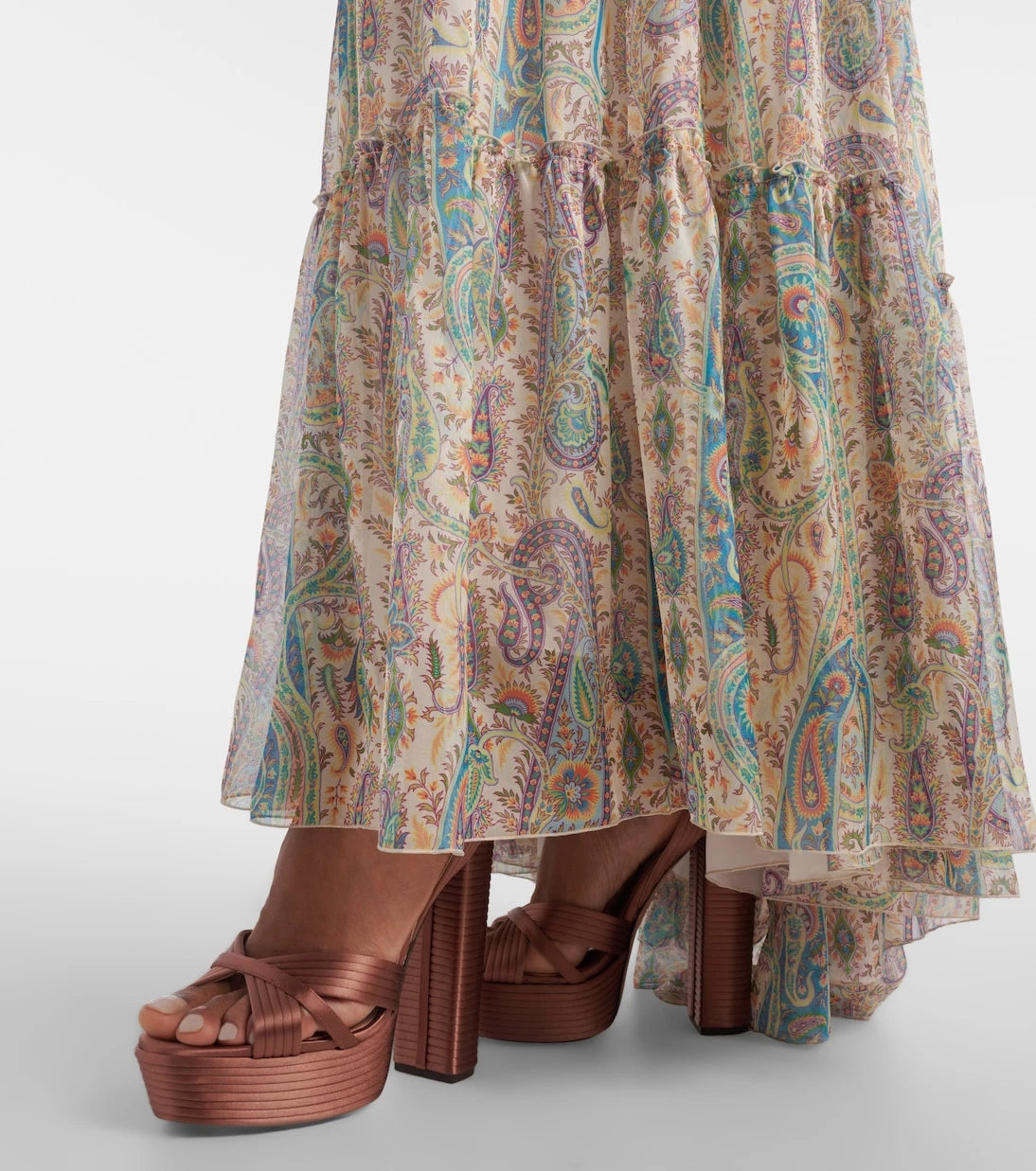 Aquazzura - Sundance 140 satin platform sandals