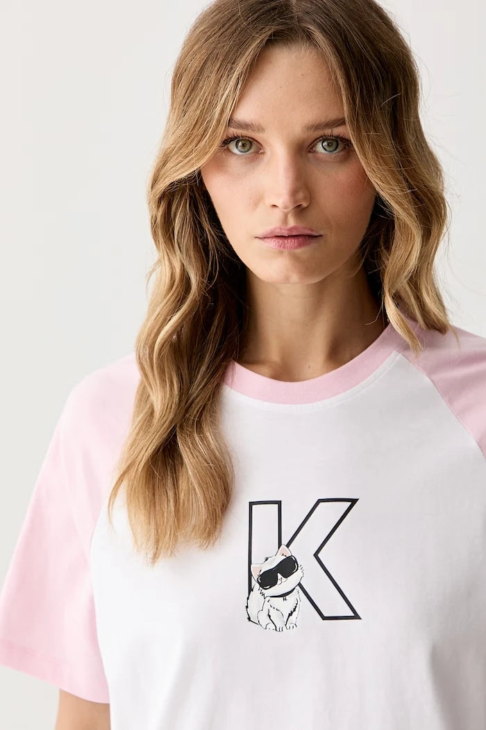 Karl Lagerfeld тениска дамска от памук IKON