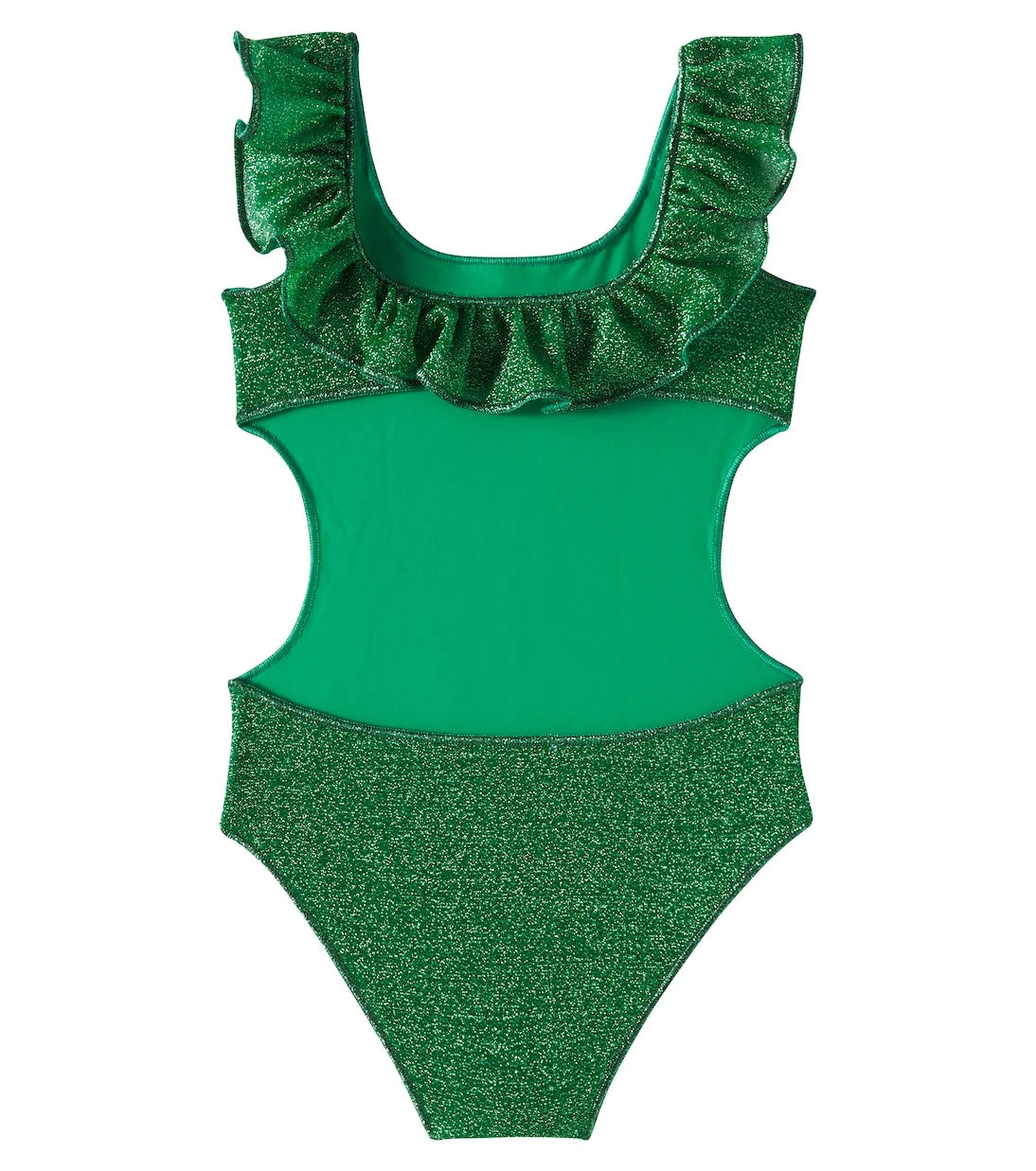 Oséree Kids - Lumière ruffled lamé swimsuit