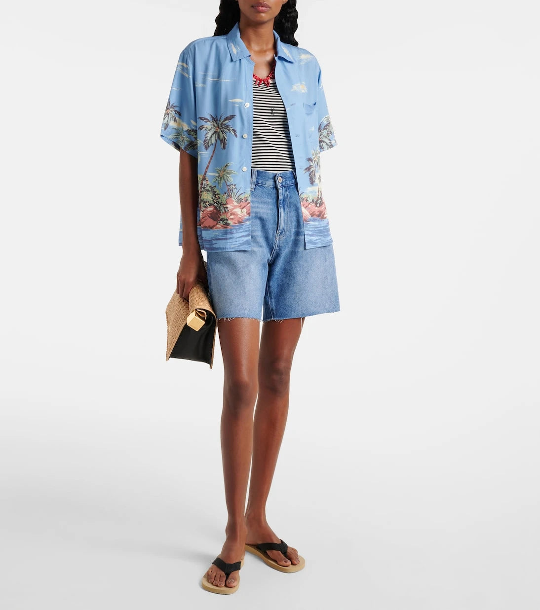 AG Jeans - Ex-Boyfriend denim Bermuda shorts