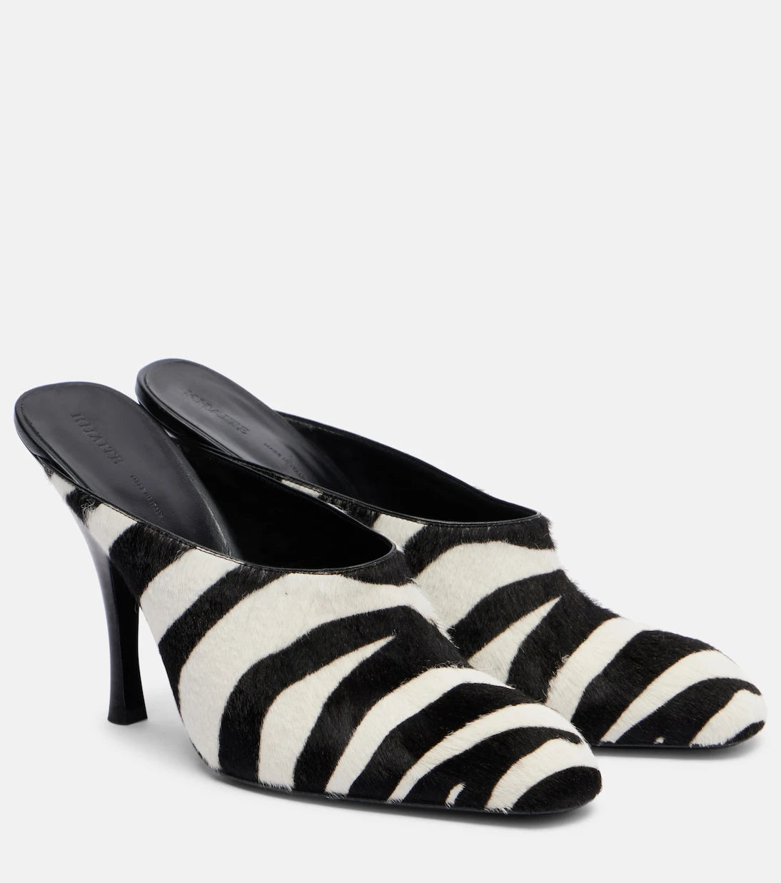Khaite - Colt zebra-print calf hair mules