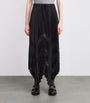 Claudie Pierlot Black Lace-Trim Pleated Maxi Skirt