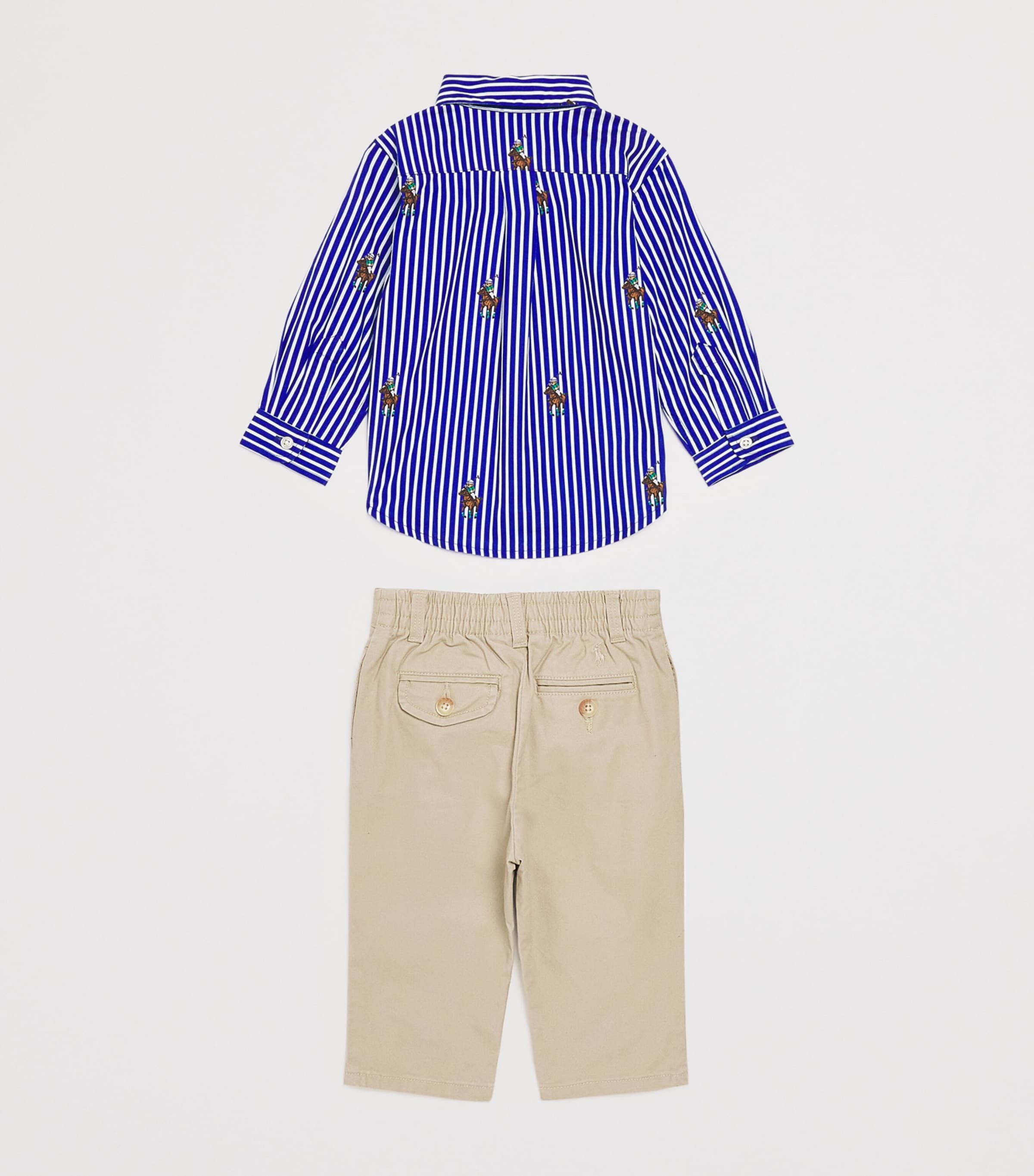 Ralph Lauren Kids Polo Bear Shirt and Abrasion Trousers Set (3-24 Months)