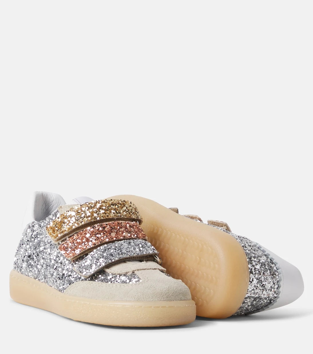 Monnalisa - Glitter suede sneakers