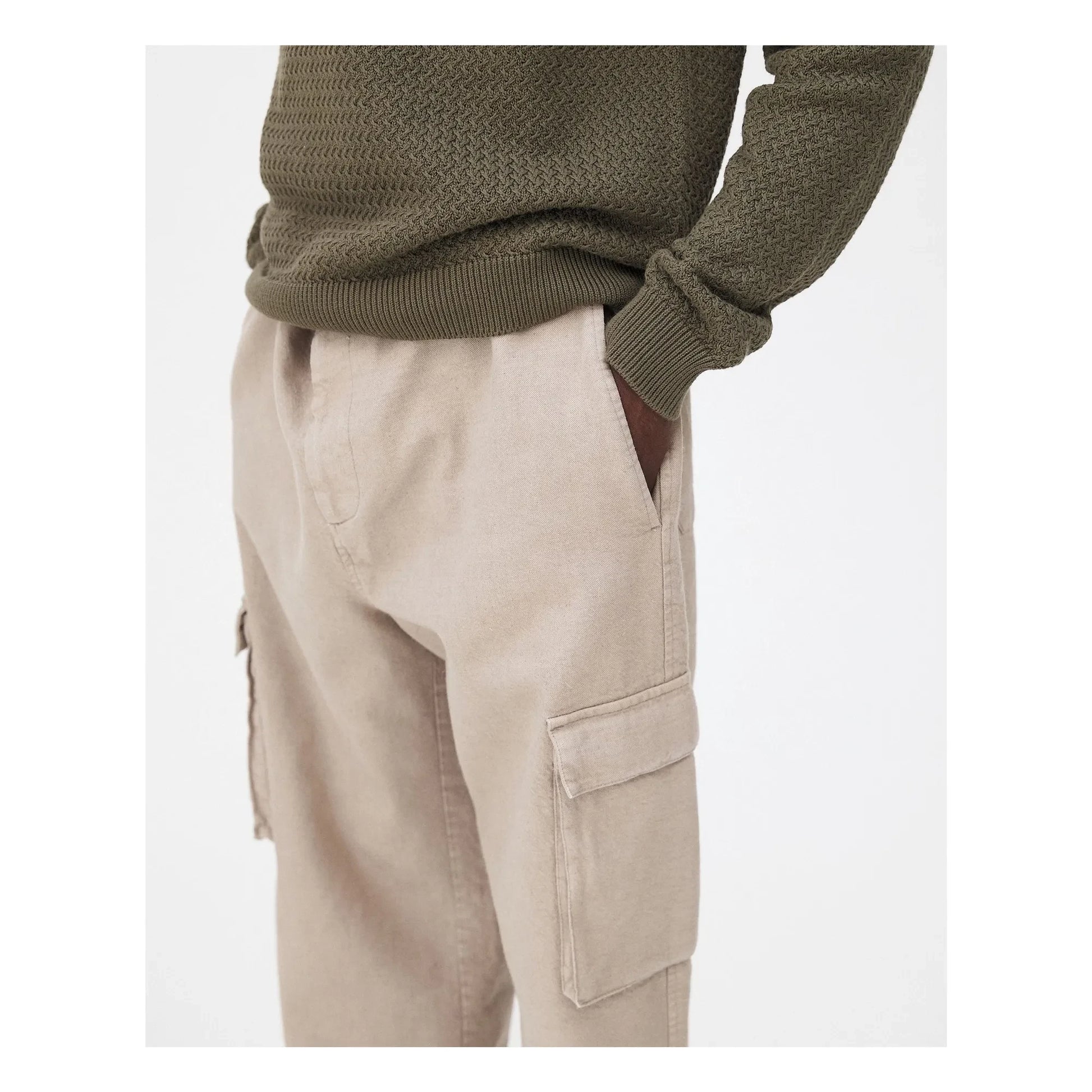 Noyoco - Organic Cotton Cargo Pants | Beige