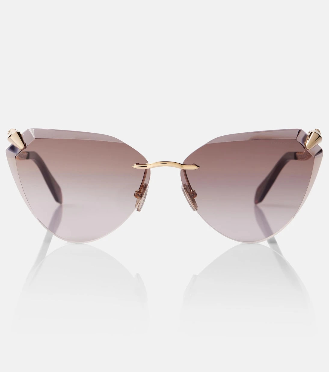 Bvlgari - Serpenti Viper rimless cat-eye sunglasses