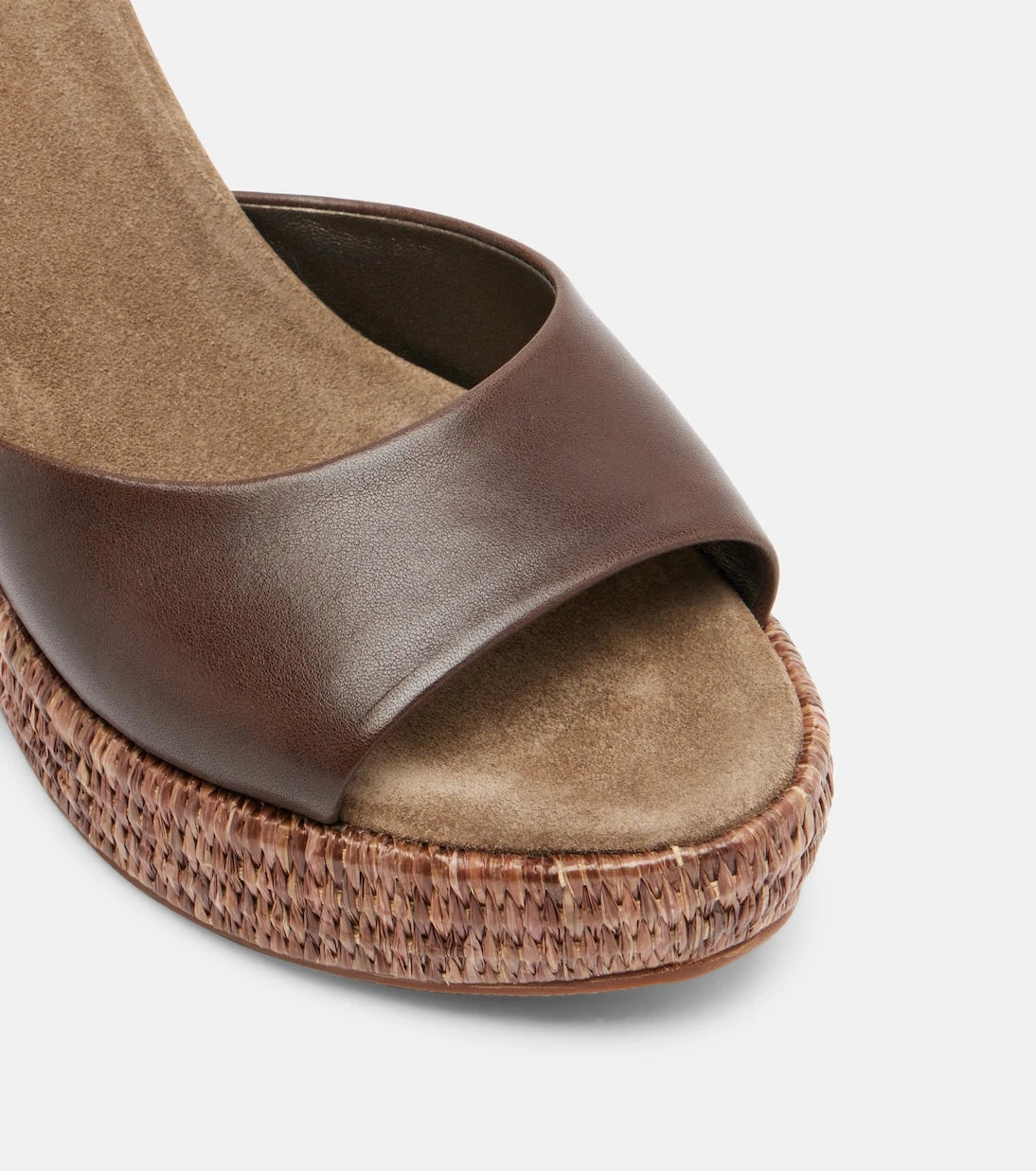 Brunello Cucinelli - Monili leather espadrille wedges
