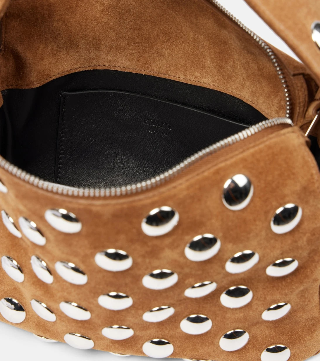 Khaite - Elena Small studded suede shoulder bag