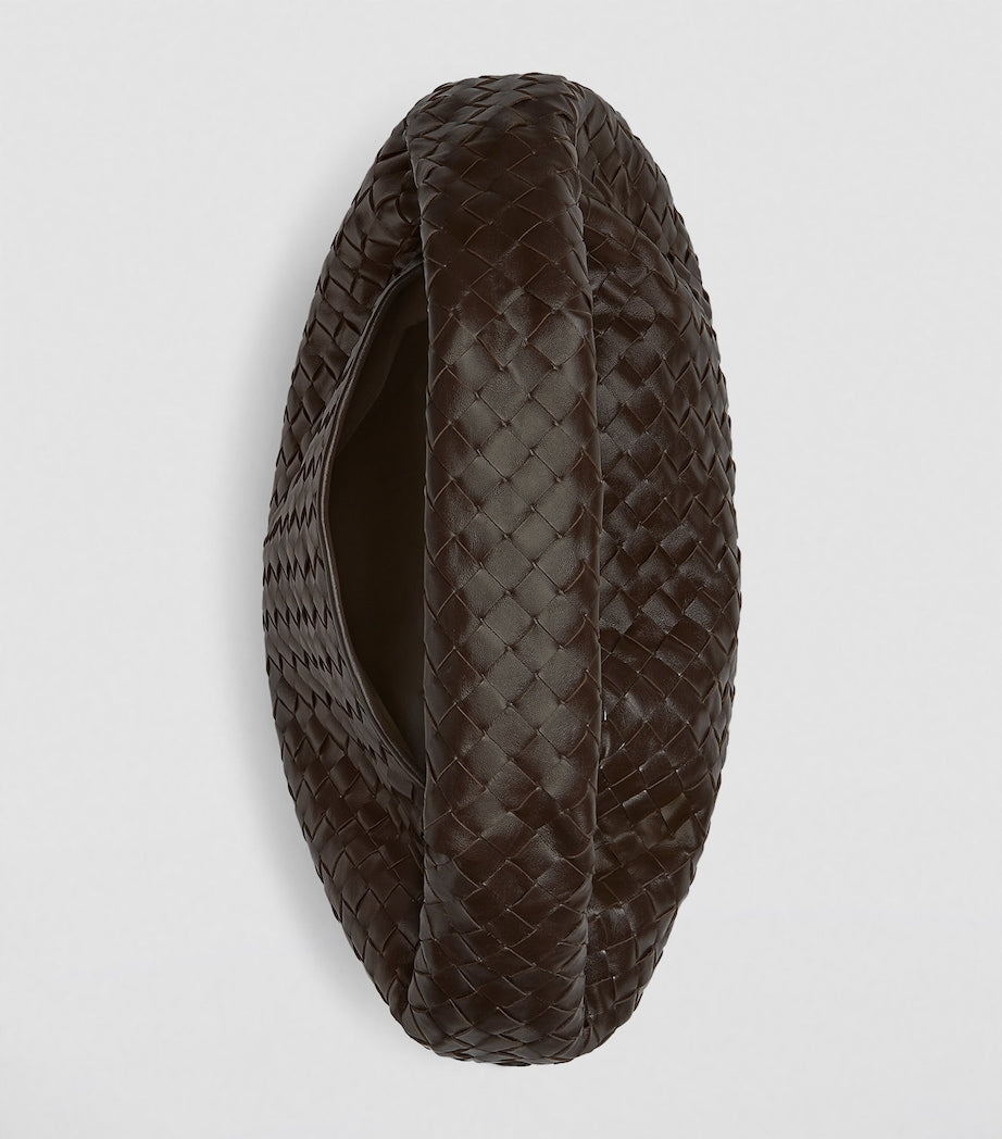 Large Leather Hop Shoulder Bag FONDANT-M BRASS