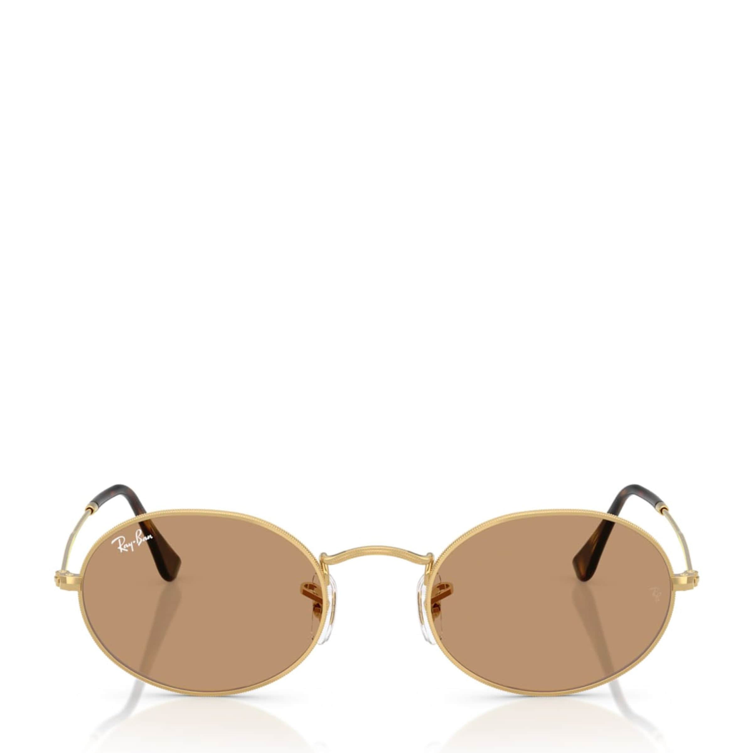 Ray-Ban Gold RB3547 Oval Metal Sunglasses