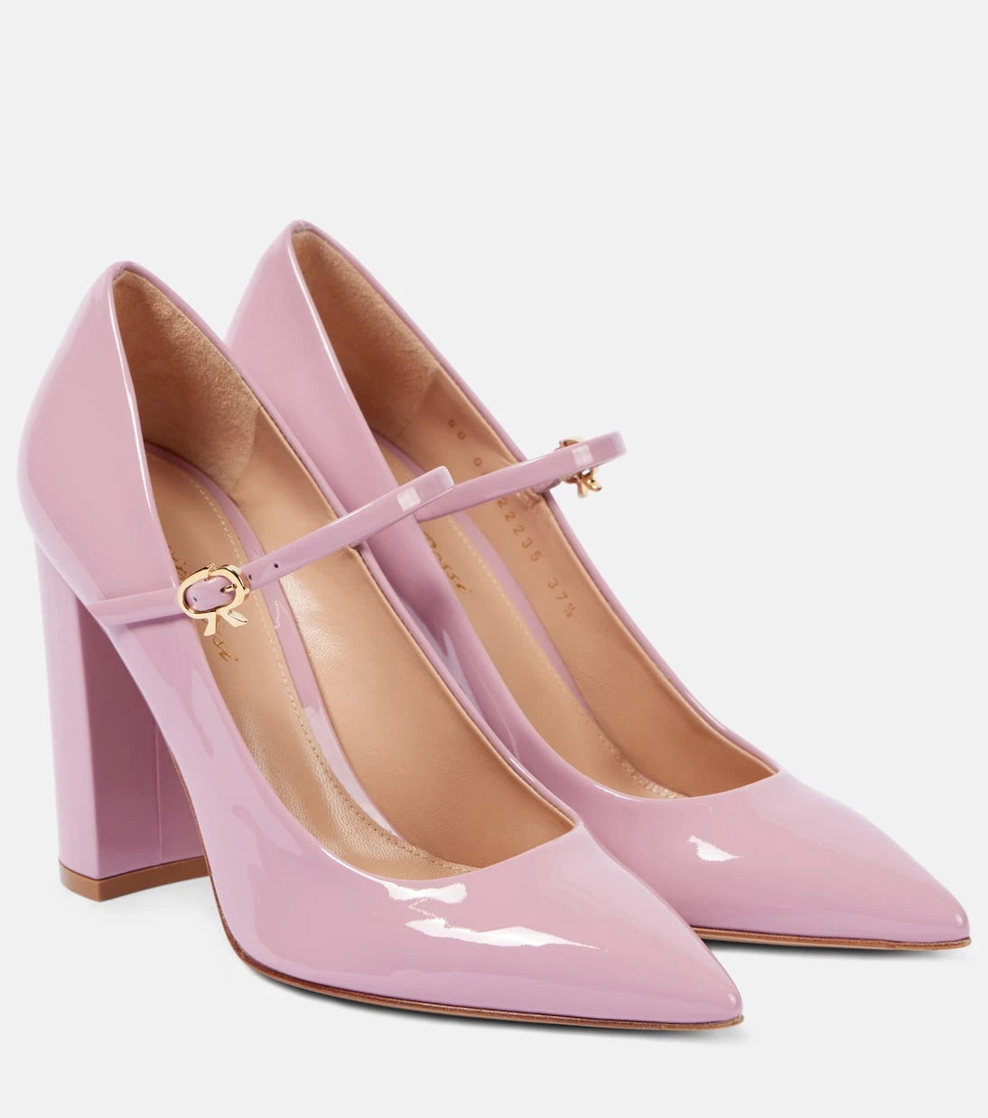 Gianvito Rossi - Ribbon Jane patent leather pumps