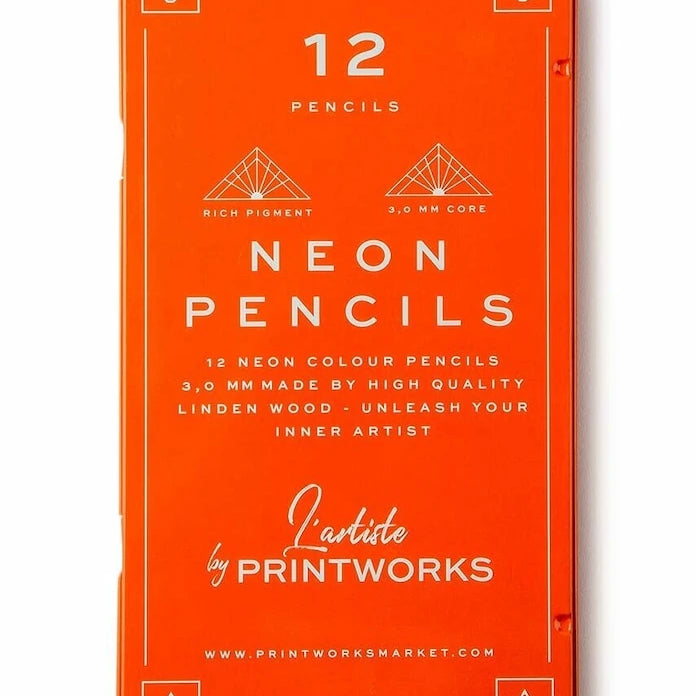 Printworks Neon Kalem Seti, Kılıf İçinde 12 Parça
