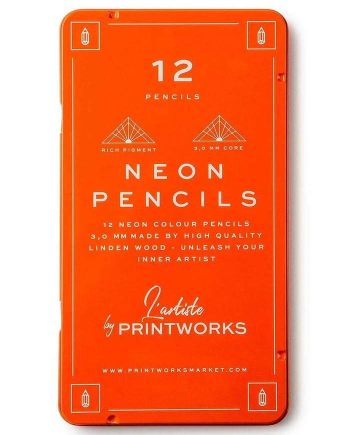 Printworks Neon Kalem Seti, Kılıf İçinde 12 Parça