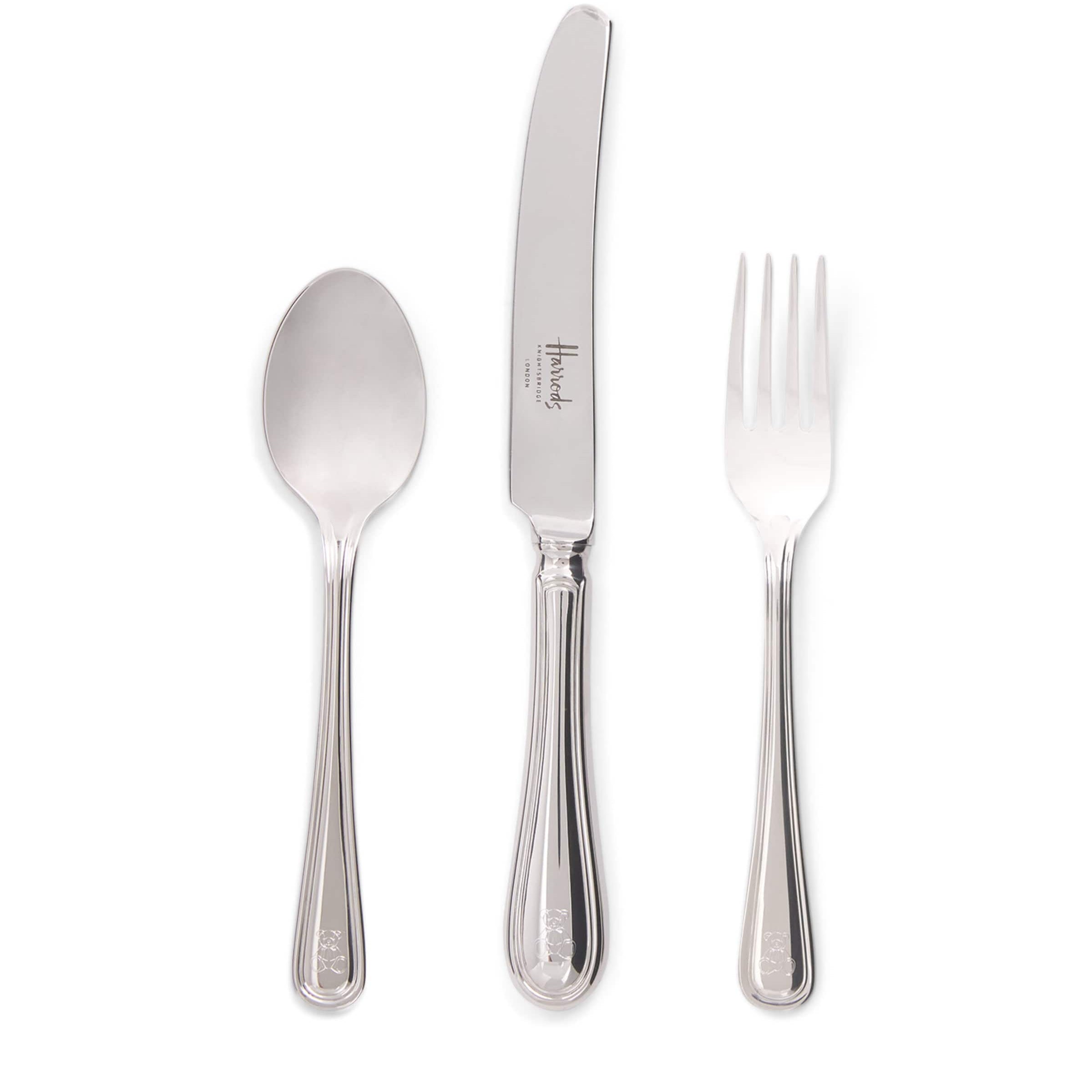 Stainless Steel Harrods Bear Children's Cutlery Set